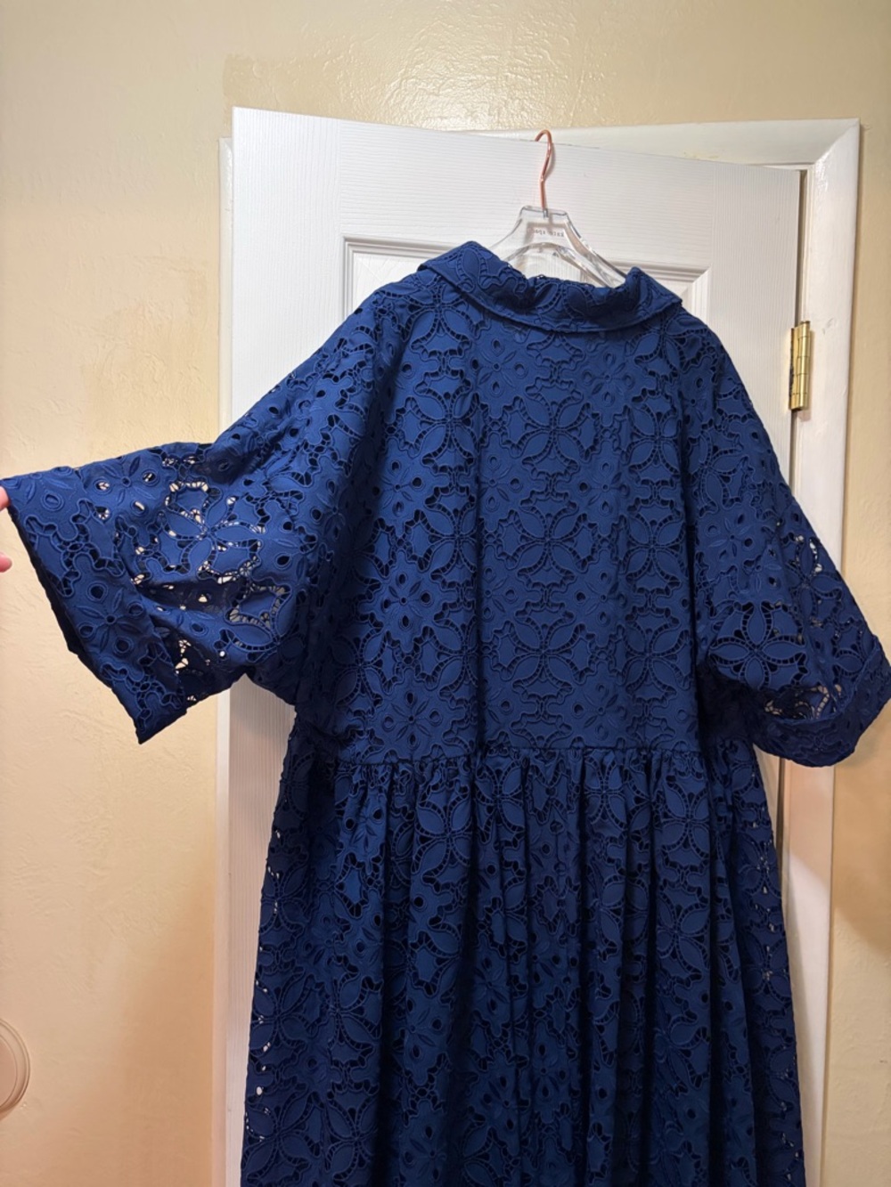 Kate Spade Navy Embroidery Cutwork Montauk Dress - Picture 4 of 8